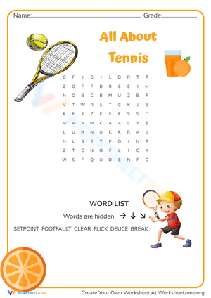 All About Tennis Puzzle