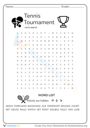 Tennis Tournament Puzzle