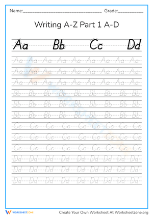 A-D Writing Practice