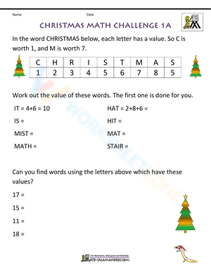 Christmas Math Challenge 1A