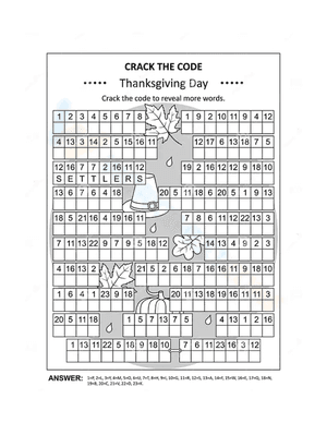 Crack The Code Thanksgiving Day