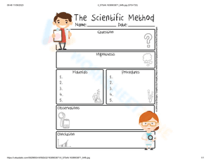The Science Method Worksheet