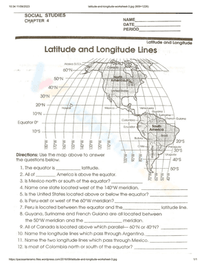 Latitude and Longitude Lines