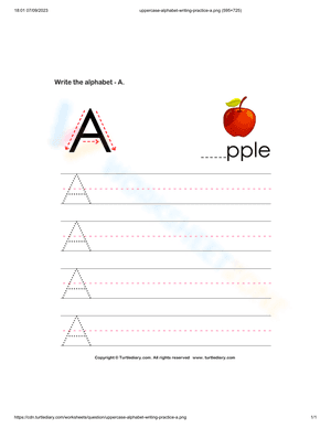 Alphabet Writing Practice A