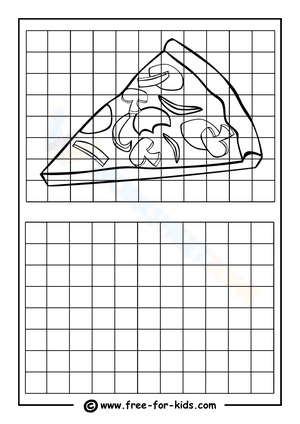 Drawing Grid With Pizza