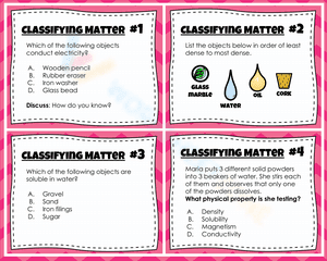 Classifying Matter Task Cards