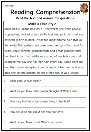 Reading Comprehension Milles Hair Style
