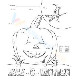 Halloween Math Coloring Pages
