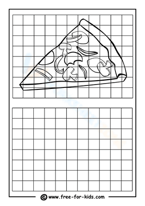 Drawing Grid With Pizza