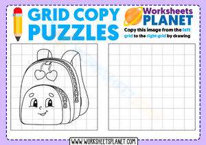 Grid Copy Puzzles Backpack