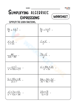 Simplifying Expressions with Fractions