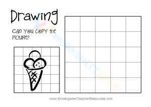 Drawing with a Grid Ice Cream