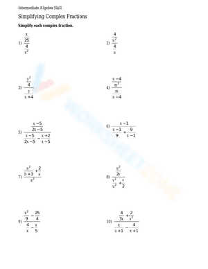 Simplifying Complex Fractions 2