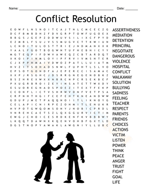 Conflict Resolution Word Search 1