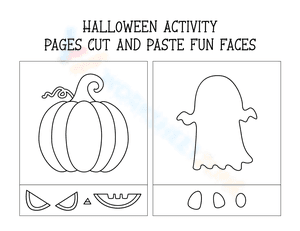 Halloween Activity Pages Cut And Paste Fun Faces
