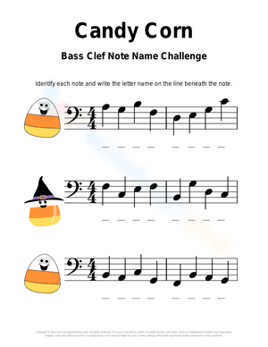 Candy Corn Note Name Challenge 2
