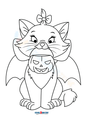 Simple Disney Halloween Coloring Page