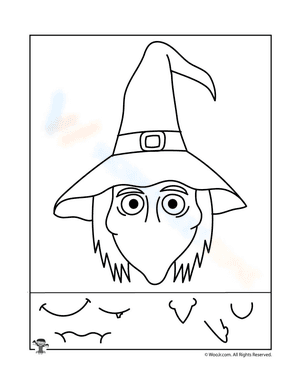Witch Preschool Halloween Activity Page