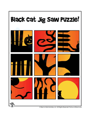 Cut and Paste Halloween Puzzle