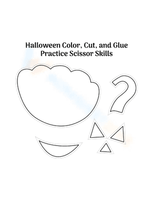 Halloween Practice Scissor Skills Printable Template