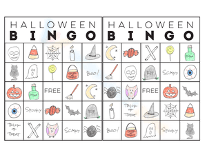 Printable Halloween Bingo Sheet 3
