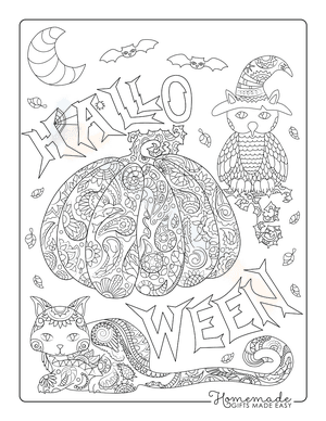 Halloween Cat, Pumpkin, Owl