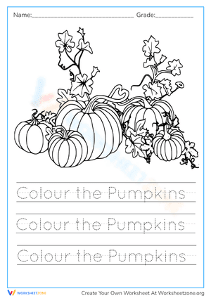 Color the pumpkins