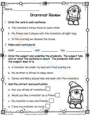 Halloween Grammar Review 1