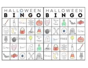 Printable Halloween Bingo Sheet 2