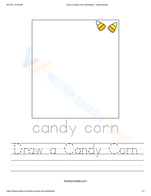 Draw a candy corn worksheet