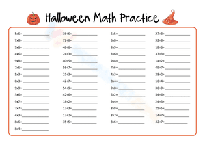 Halloween Math Practice