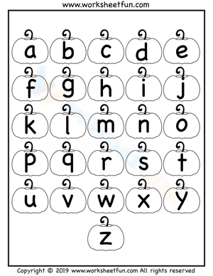 Letter Chart A to Z