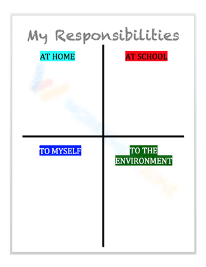 My Responsibilities Worksheet