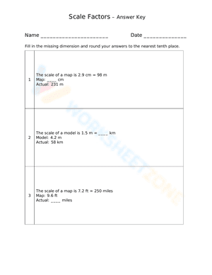 Warm Up with Scale Factors worksheet