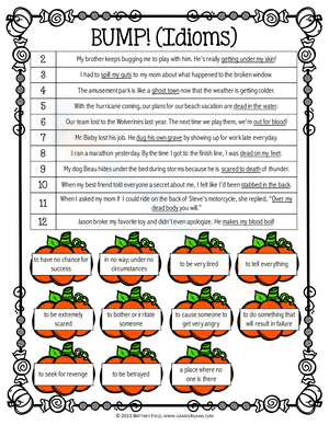 Halloween Game for Idioms