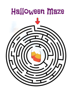 Printable Halloween Corn Maze