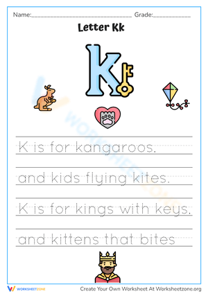 Letter K Practice