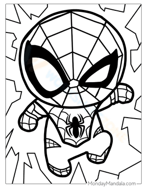 Easy Spider-Man Coloring For Kids