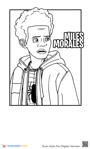 Spider Man Miles Morales Coloring Page