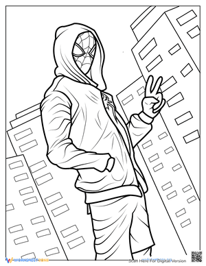 Miles Morales Doing Peace Sign