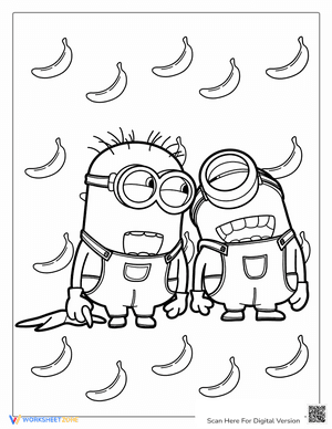 Laughing Minions With Bananas