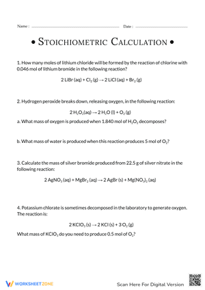 Stoichiometric Calculation