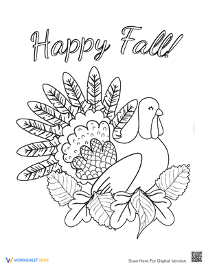 Happy Fall with Turkey