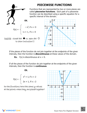 Piecewise Functions Examples