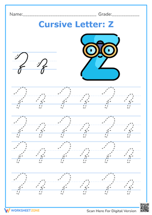 Cursive Letter: Z