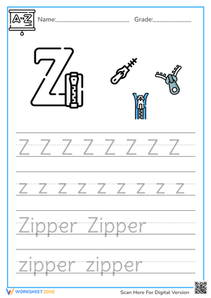 Write the letter Z