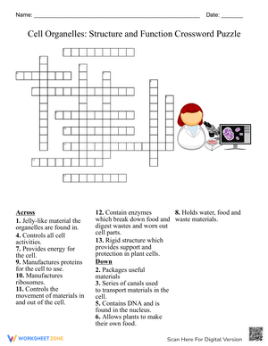 Cell Organelles Structure and Function Crossword
