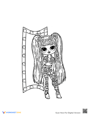 Fashion Girl LOL OMG coloring pages