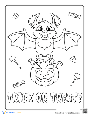 Bat Pumpkin Trick or Treat