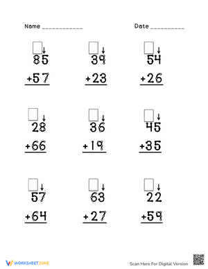Touch Math Double Digit Addition 3